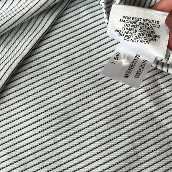 Peter Millar Crown Sport Summer Comfort White Black Stripe Polo Golf Shirt (B3) - Picture 8 of 8